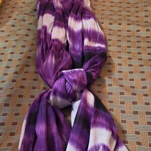 NWOT Calvin Klein Purple Tie Dye Scarf